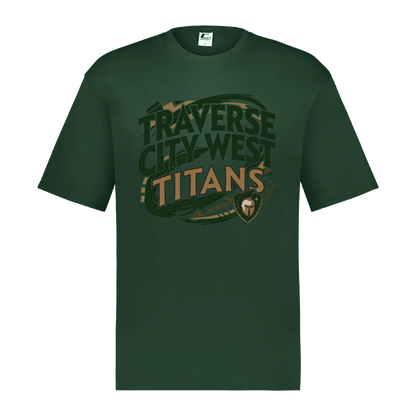 tc-titans-football-graphic-c2-mens-performance-short-sleeve-tee — Dark Green — Front — source sha256 d2f92d62836f7cc000e9da81812e056a6ae3cce798460eea22c3ba6bb94bcb8b — Color position 5