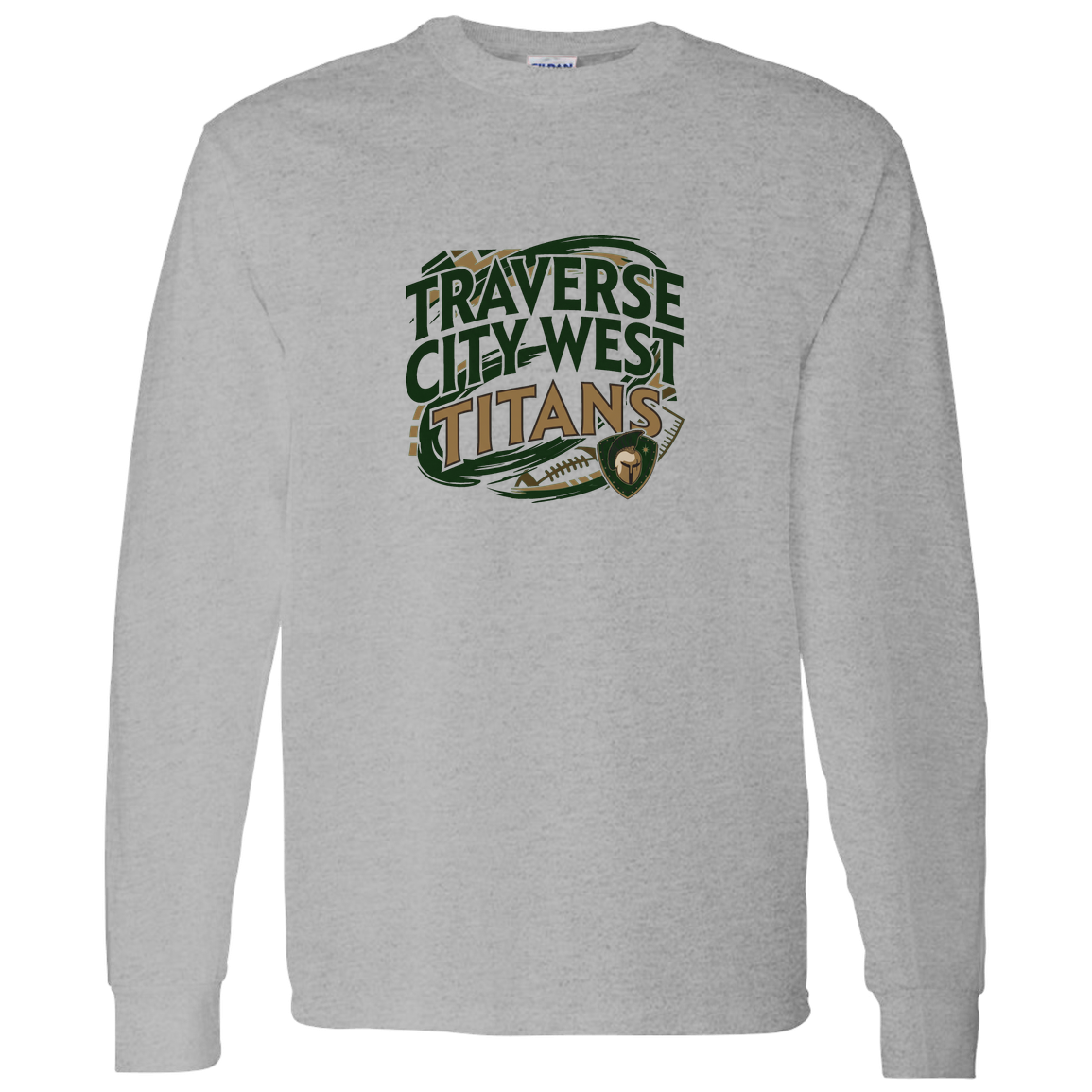 tc-titans-football-graphic-gildan-ls-t-shirt-5-3-oz — Sport Grey — Front — source sha256 d8347b559fd77edbf55a802e1788773cf5f32a91ebc45a97a25fd6d4541168f4 — Color position 5