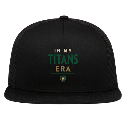 tc-titans-in-my-titans-era-pacific-headwear-d-series-5-panel-trucker-snapback-cap — Black — Front — source sha256 0d1553f02ab3aa3ee35cf4c1784bc2a8a744bb60ff0bb313489d7bd64b390653 — Color position 1