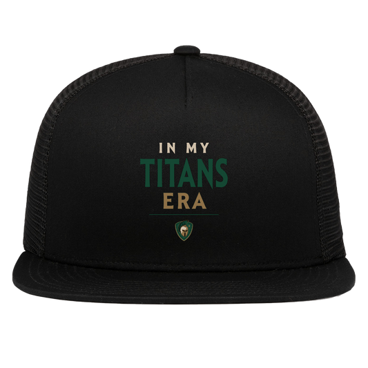 tc-titans-in-my-titans-era-pacific-headwear-d-series-5-panel-trucker-snapback-cap — Black — Front — source sha256 0d1553f02ab3aa3ee35cf4c1784bc2a8a744bb60ff0bb313489d7bd64b390653 — Color position 1