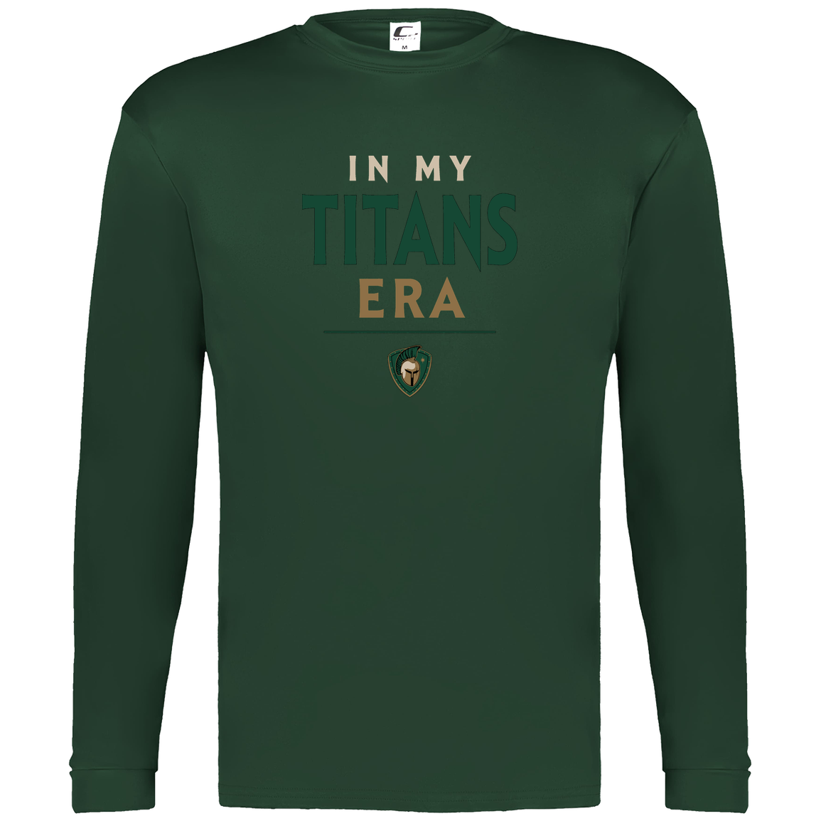 tc-titans-in-my-titans-era-c2-mens-performance-long-sleeve-tee — Dark Green — Front — source sha256 273ba6af10dd5c203add5b987460ee06379f0147264bc6ff1fd82c14fadc30f5 — Color position 5