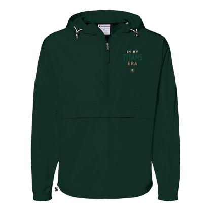 tc-titans-in-my-titans-era-champion-unisex-packable-anorak-jacket — Dark Green — Front — source sha256 2a3c385792c780d701de173d64895bc997407be48e43aae90a63b782dd4c7fbd — Color position 3