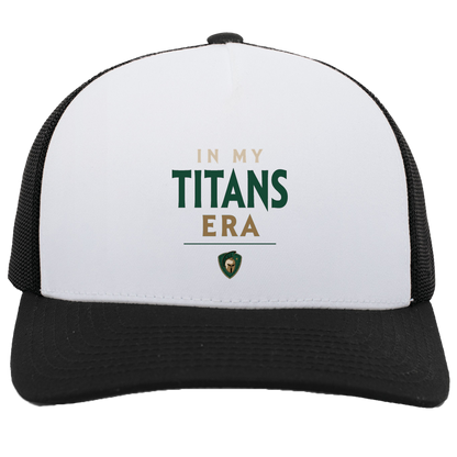 tc-titans-in-my-titans-era-pacific-headwear-5-panel-trucker-snapback-cap — White/Black — Front — source sha256 46d72924d8bce0b6ef21deb3d6e785223a447bdfb47e1880993213208619f8f9 — Color position 4