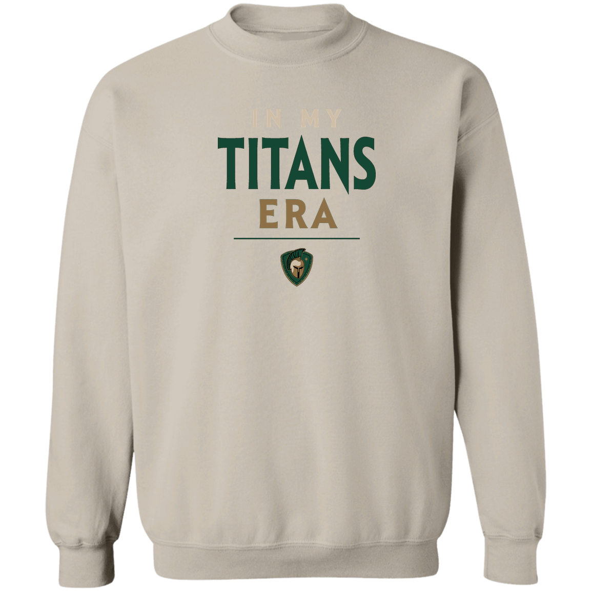 tc-titans-in-my-titans-era-gildan-crewneck-pullover-sweatshirt — Sand — Front — source sha256 47f3b2aa35c375f30f90ce17b7b058b655625732871913ab692ddb5312663e3c — Color position 5