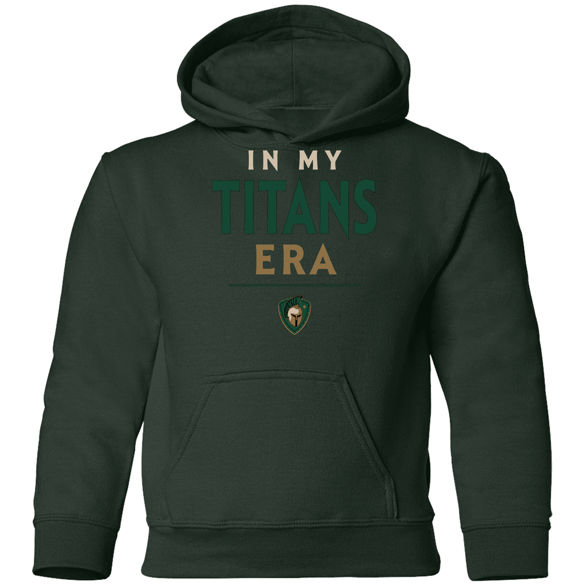 tc-titans-in-my-titans-era-gildan-youth-pullover-hoodie — Forest Green — Front — source sha256 65959f4ea9eaffc6855dfd169808d945bfc3e170fcf2f6611ca2a2854d939517 — Color position 5