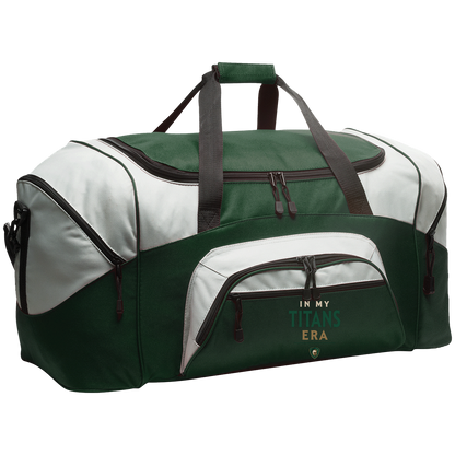 tc-titans-in-my-titans-era-port-company-sport-duffel — Hunter Green/Gray — Front — source sha256 6bc64483f265382407c96e36351542d763928c1335c6a600f6142a1a6017844e — Color position 3