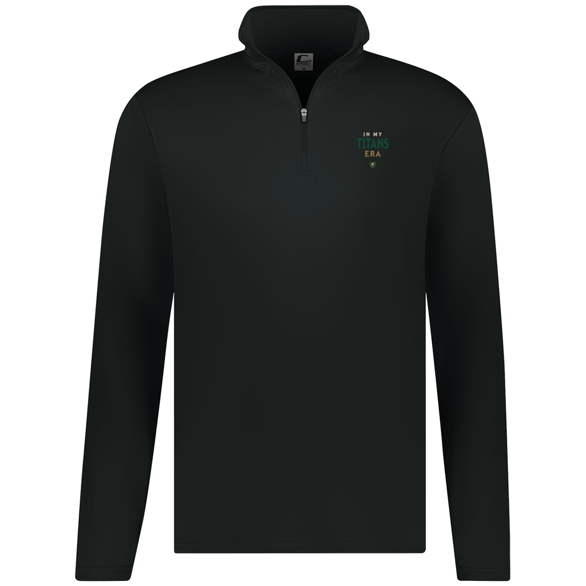 tc-titans-in-my-titans-era-c2-mens-1-4-zip-pullover — Black — Front — source sha256 833f15cf767af68589622eedd6c6a45ca37118799e3d98a2ce08424aa3098da3 — Color position 1