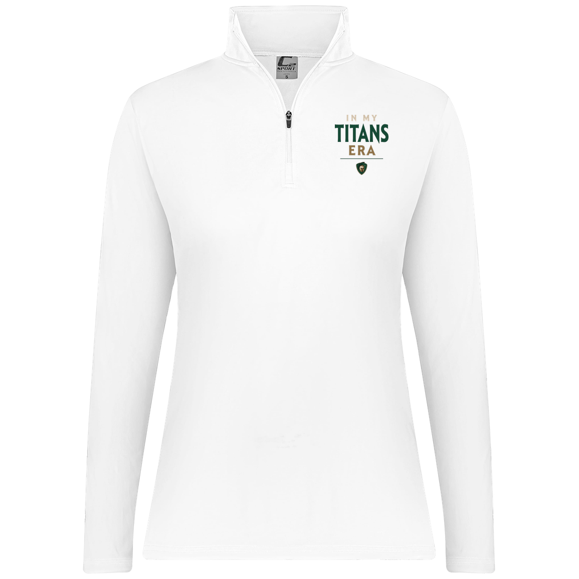 tc-titans-in-my-titans-era-c2-womens-1-4-zip-pullover — White — Front — source sha256 916df7022417ad0fb810cc804734ba9350e262f29211c9673a5334d181be702d — Color position 3