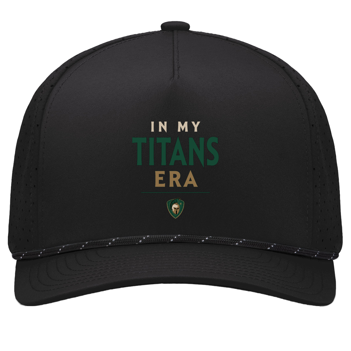 tc-titans-in-my-titans-era-pacific-headwear-weekender-perforated-snapback-cap — Black/Black — Front — source sha256 969c934af99999ced186108f6d406748c7b3e9a7a5219e84368d15197eae35e2 — Color position 1