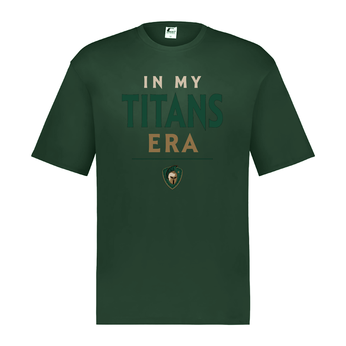 tc-titans-in-my-titans-era-c2-mens-performance-short-sleeve-tee — Dark Green — Front — source sha256 a5c9bfd64119fe7a196bd4954c3e023e6cbe6a7230e064e55cff2bd1dc507ced — Color position 5