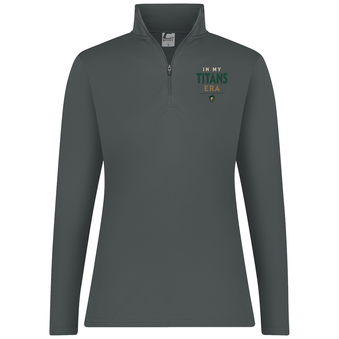 tc-titans-in-my-titans-era-c2-womens-1-4-zip-pullover — Graphite — Front — source sha256 ab6bdb63d1cfd59af0b1bad83e3a34043df637cecd344aa6846163bfefc52759 — Color position 4