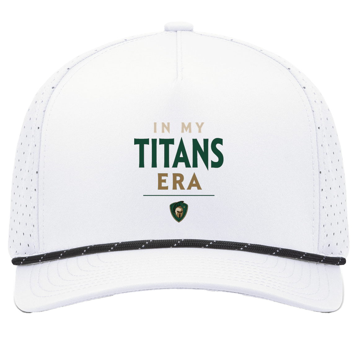 tc-titans-in-my-titans-era-pacific-headwear-weekender-perforated-snapback-cap — White/Black — Front — source sha256 b24b898c23ef1fc90640ad3c3927695a484f4f3923a3c69f5321c5586b559ec8 — Color position 7