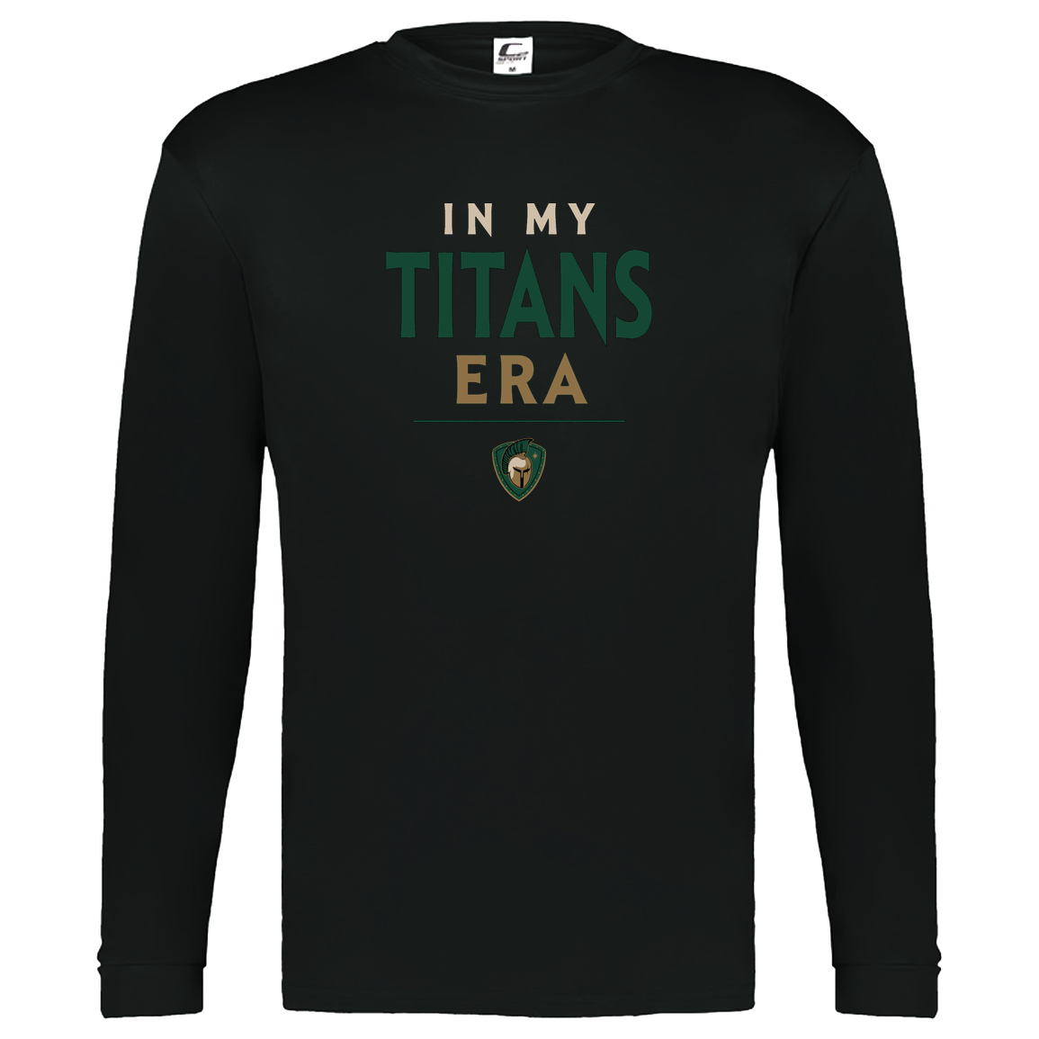 tc-titans-in-my-titans-era-c2-kids-performance-long-sleeve-tee — Black — Front — source sha256 d0da414300140d8735a075dd2a7e17c8e337c527f2eaa97e9454e65e90acb237 — Color position 1