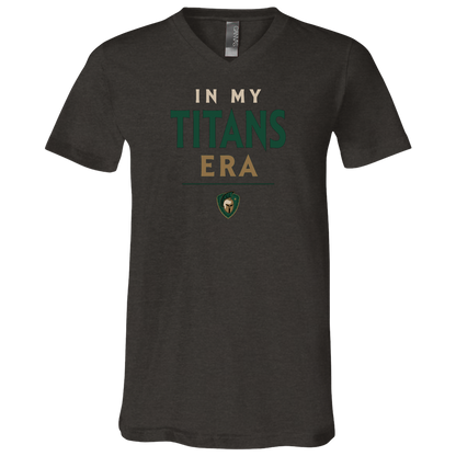 tc-titans-in-my-titans-era-bella-canvas-unisex-jersey-ss-v-neck-t-shirt — Dark Grey Heather — Front — source sha256 d7c540bb1310aa170ff2f58c20d88b22e0324ce4565b1a04f9f2a66a65a55d64 — Color position 3