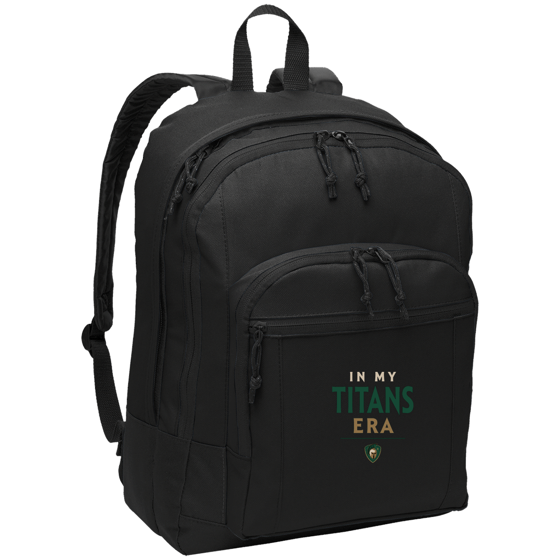tc-titans-in-my-titans-era-port-authority-basic-backpack — Black — Front — source sha256 ea52ea07759bf9c2a9a2ed4945be12dc87cbbb4beae30906b66f02aea53d5e26 — Color position 1