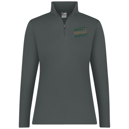 tc-titans-meet-defeat-repeat-c2-womens-1-4-zip-pullover — Graphite — Front — source sha256 1f6bc9fbacf656d0562e20d0f8a0de879b39ffc6172ae38966218fbbe49a8bed — Color position 4