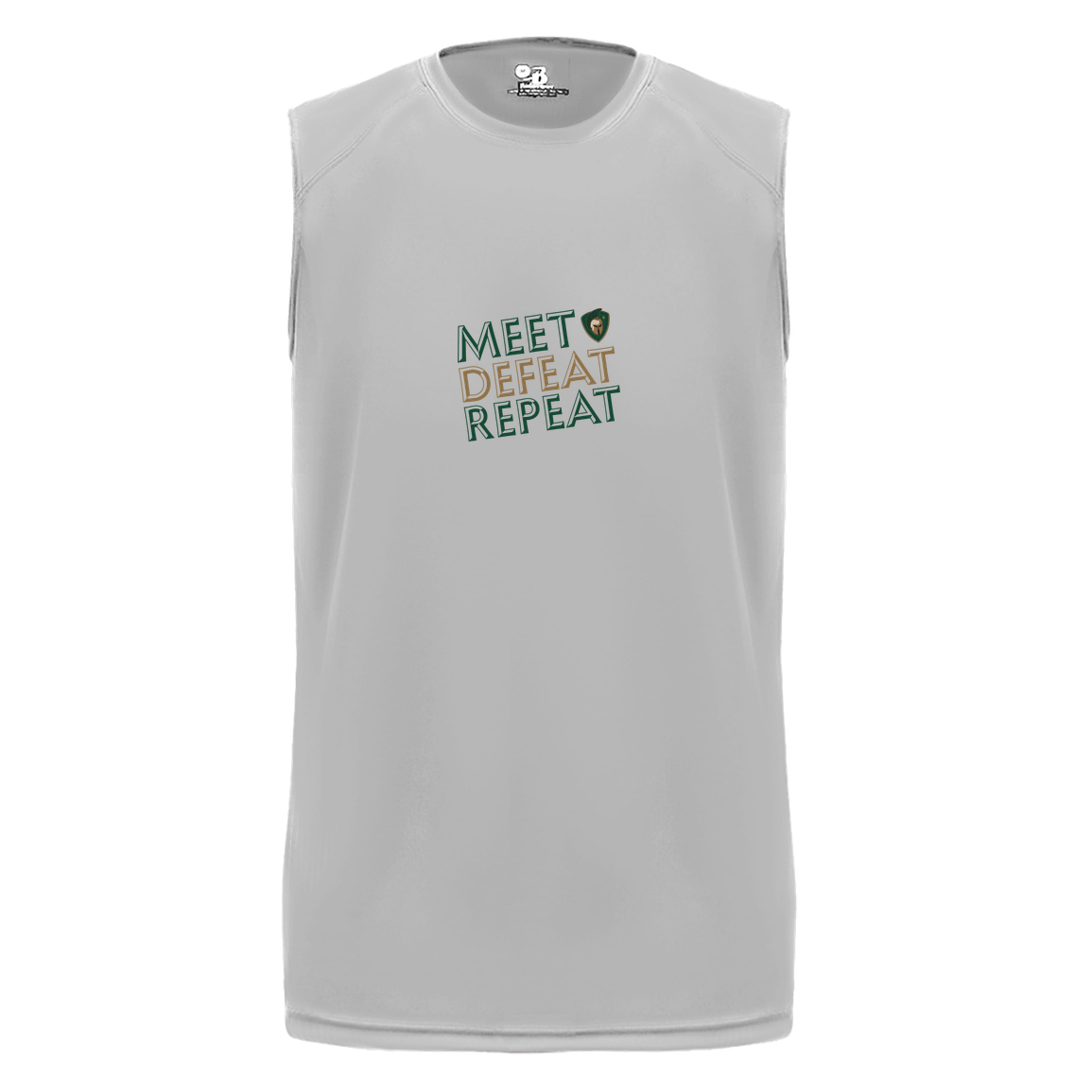 tc-titans-meet-defeat-repeat-badger-b-core-sleeveless-performance-tee — Silver — Front — source sha256 4a6ababc54be0ef30c73b3de89080b79fea4837c21d0ef377317b6bac55ee5c6 — Color position 3