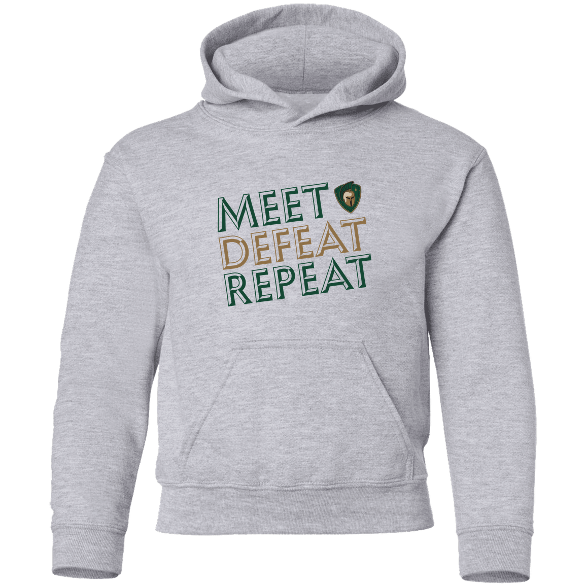 tc-titans-meet-defeat-repeat-gildan-youth-pullover-hoodie — Sport Grey — Front — source sha256 744dd0fa28c26b30d7352e16385875fc486212046ec0f5fcaa6655160a936917 — Color position 1