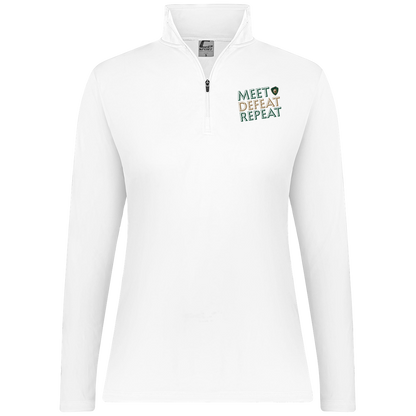tc-titans-meet-defeat-repeat-c2-womens-1-4-zip-pullover — White — Front — source sha256 a9a33faa475a7cd0f2dcc29d113768118df1281fc04d1c324f95ec93dc44d8aa — Color position 3