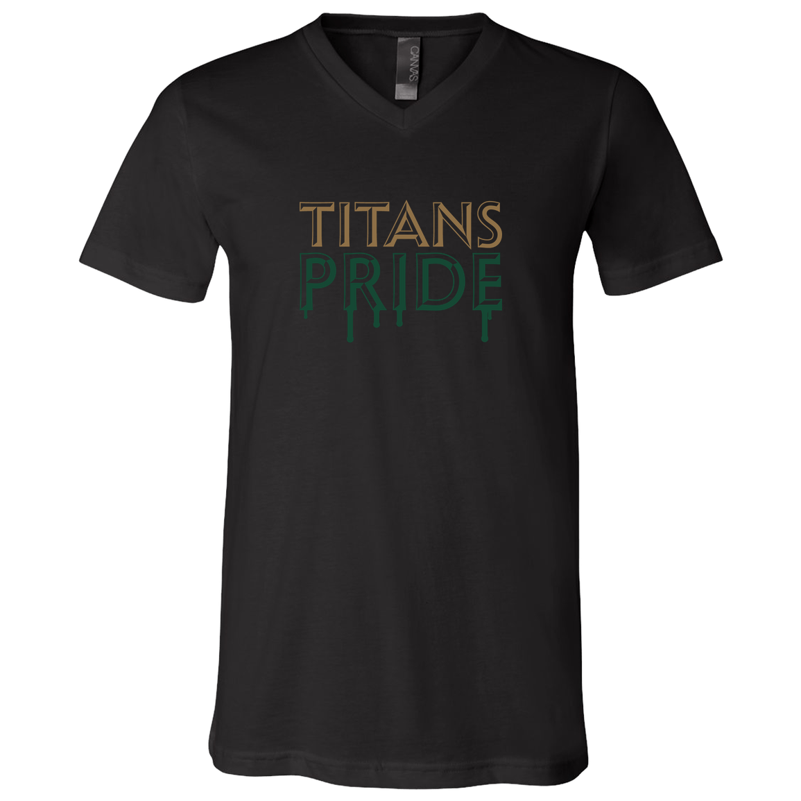 tc-titans-pride-drip-bella-canvas-unisex-jersey-ss-v-neck-t-shirt — Black — Front — source sha256 0e57f07ae90205e69553104cf938a7598943b7deed15a159ed3e5dda8fbe16a5 — Color position 2