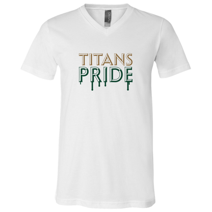 tc-titans-pride-drip-bella-canvas-unisex-jersey-ss-v-neck-t-shirt — White — Front — source sha256 44395f0d33bbf39846f91bee9ebffdddab71dbc08b4a236790c3db0540e7bd33 — Color position 1