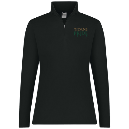 tc-titans-pride-drip-c2-womens-1-4-zip-pullover — Black — Front — source sha256 4f70cb03b0443ea7b582141e10cd86be8b638d4fef8d601508319fdffbbbc17c — Color position 1