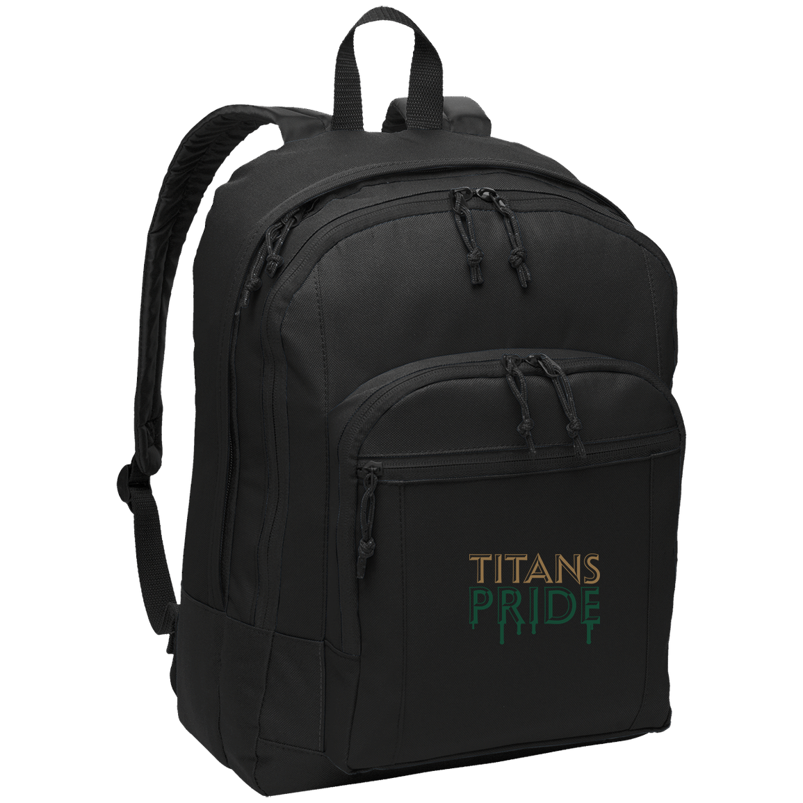 tc-titans-pride-drip-port-authority-basic-backpack — Black — Front — source sha256 5d8a715cf657ea0a3ca5c3175ce6d2becb0e8bc81fdae4ca654a7962aeac7319 — Color position 1