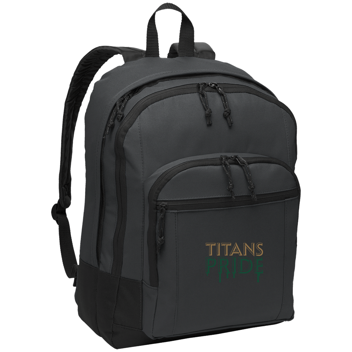 tc-titans-pride-drip-port-authority-basic-backpack — Dark Charcoal — Front — source sha256 6fb4e084f069944756fb7c6b11f5a9e4c47ae8e20fe750527d385ffa6693a7b0 — Color position 2