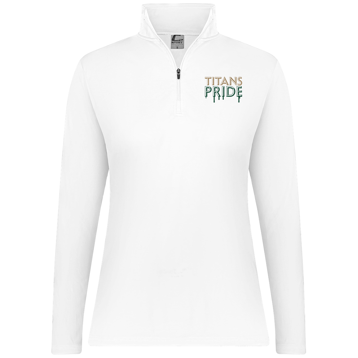 tc-titans-pride-drip-c2-womens-1-4-zip-pullover — White — Front — source sha256 c429e32c3d38241b201ff2478934579a51e5ed35d23cd35a46b7f9d59c2a17f2 — Color position 3