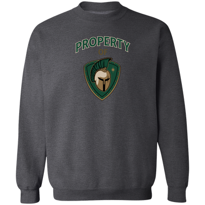 tc-titans-property-of-titans-gildan-crewneck-pullover-sweatshirt — Dark Heather — Front — source sha256 08dad569e2a32454da3bb39d9dcd02eec737daebf20fe43a544dee4db22cfc99 — Color position 6