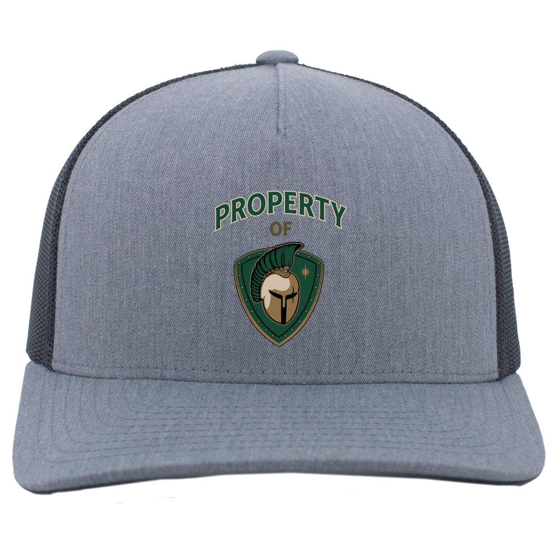 tc-titans-property-of-titans-pacific-headwear-5-panel-trucker-snapback-cap — Heather Grey/Light Charcoal — Front — source sha256 1e254bc83630f07668e083af7df4ed3acffe023f53e6c6b7a7910c1f71d6f406 — Color position 2