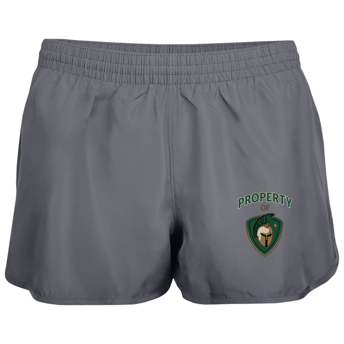 tc-titans-property-of-titans-augusta-ladies-wayfarer-running-shorts — Graphite — Front — source sha256 26d61dc45fc3db32f1082ad57070e8e6b84ba6a4ad722a2aa457007e29f2fec2 — Color position 2
