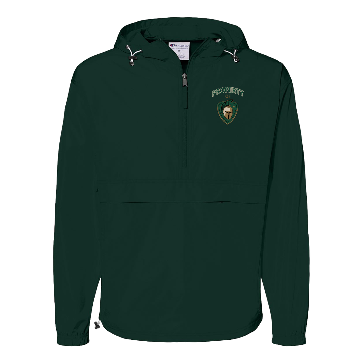 tc-titans-property-of-titans-champion-unisex-packable-anorak-jacket — Dark Green — Front — source sha256 2bc3c837d408200cc86a4188d011aaf34d170c5481f114c866b3658660e80939 — Color position 3