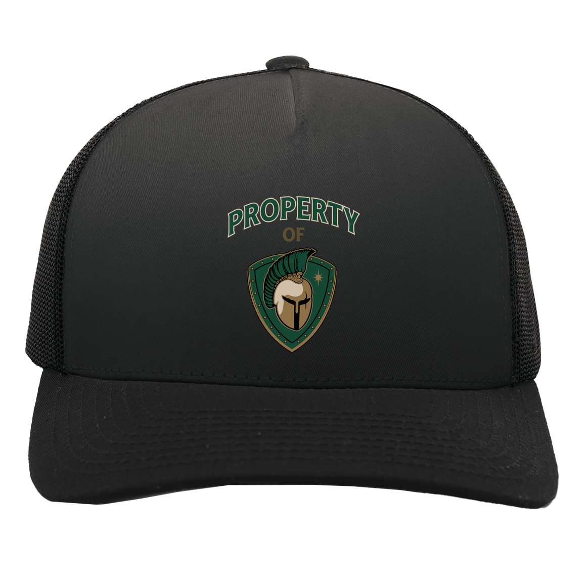 tc-titans-property-of-titans-pacific-headwear-5-panel-trucker-snapback-cap — Black/Black — Front — source sha256 5ca6bb66a7a181247e18fada5268c6c6ad0af35fb976f9bef8e2119989c378d6 — Color position 3