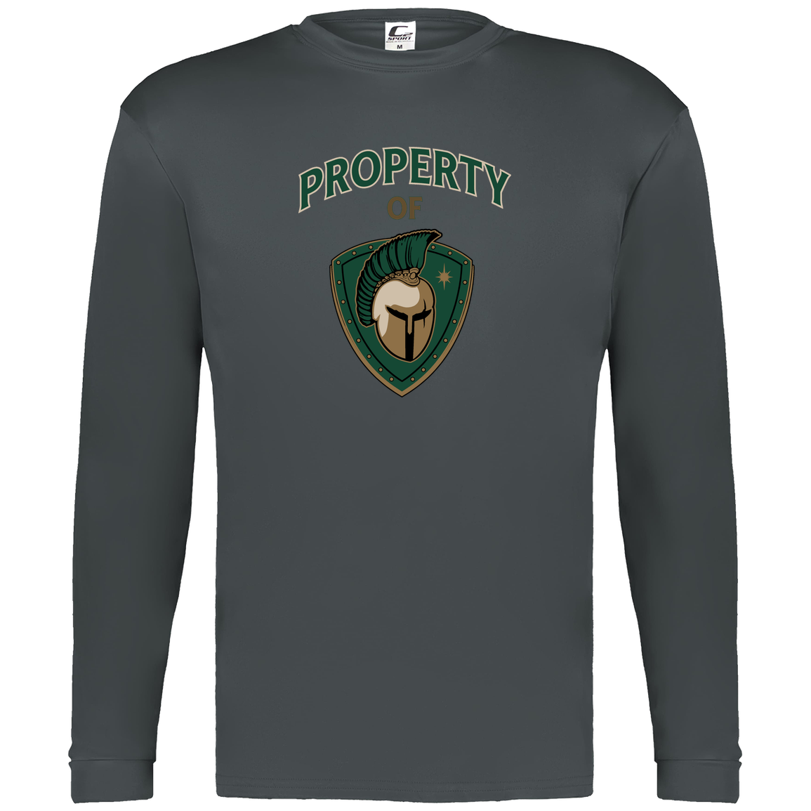 tc-titans-property-of-titans-c2-mens-performance-long-sleeve-tee — Graphite — Front — source sha256 6b7e9b5ec921c8af607674b9a1c5087e3bcee0ec3aaa2eafe68048750fc6d5ce — Color position 2