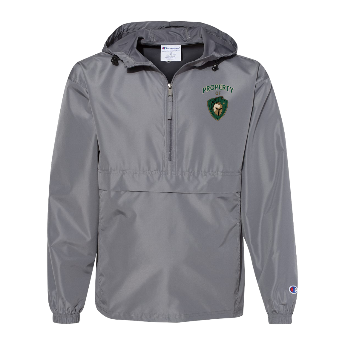 tc-titans-property-of-titans-champion-unisex-packable-anorak-jacket — Graphite — Front — source sha256 6e64b5b6c0c8872b0d945a46bd4125a7576b97cc30c510452f3134800a5a0c65 — Color position 2
