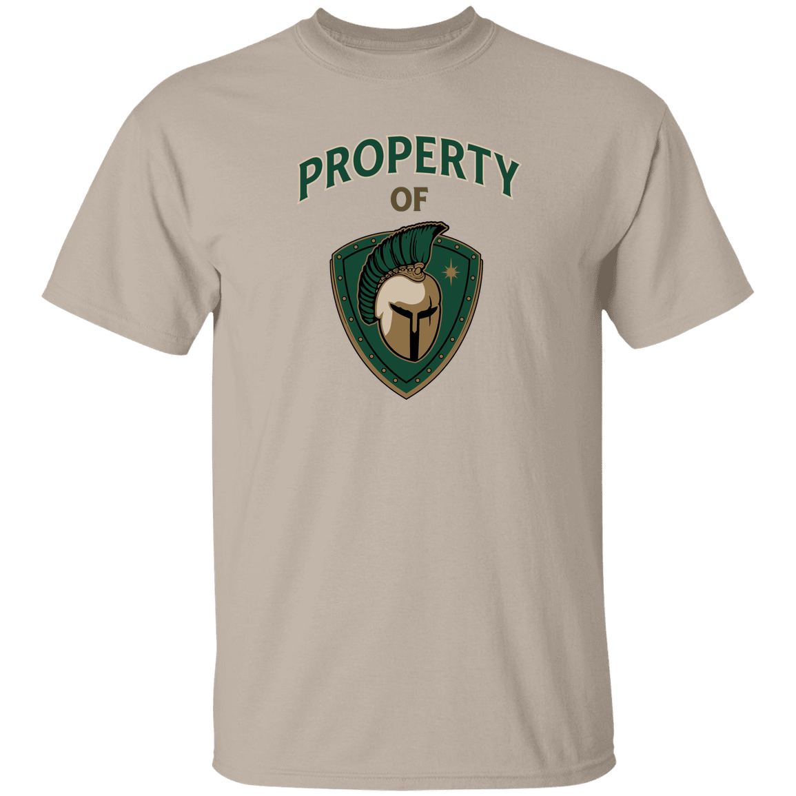 tc-titans-property-of-titans-gildan-5-3-oz-t-shirt — Sand — Front — source sha256 934dbdbe24b39da9fa0ac8765365621c11b552db63ee6671e5f986ee7643348a — Color position 1