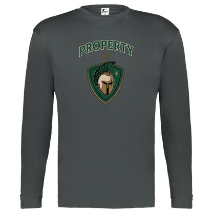 tc-titans-property-of-titans-c2-kids-performance-long-sleeve-tee — Graphite — Front — source sha256 9f7637473e6c91fb1782496d12e42dd530bf949ad48cb071cca50a143b2767a5 — Color position 2