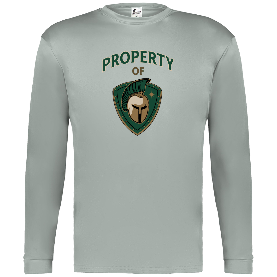 tc-titans-property-of-titans-c2-mens-performance-long-sleeve-tee — Silver — Front — source sha256 ac3d6b191594ee42d0bf40519e97c069f2492b60467b665e548677fc8f624316 — Color position 3