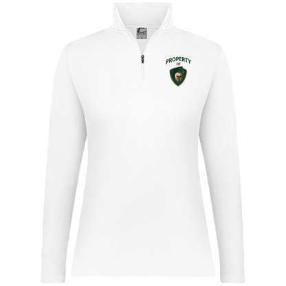 tc-titans-property-of-titans-c2-womens-1-4-zip-pullover — White — Front — source sha256 c154e22b9a2eb6019c54ab492d23e141cad829cc7371edebc490d55197d6e9b7 — Color position 3