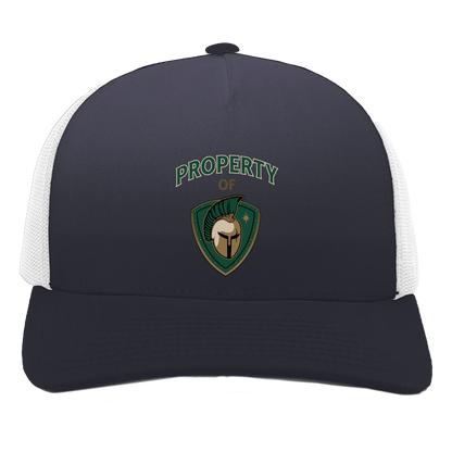 tc-titans-property-of-titans-pacific-headwear-5-panel-trucker-snapback-cap — Navy/White — Front — source sha256 f406a8618bb9546a8fdf517e977edf9874d5e6e196014a43f4eb879f81d7e30e — Color position 1