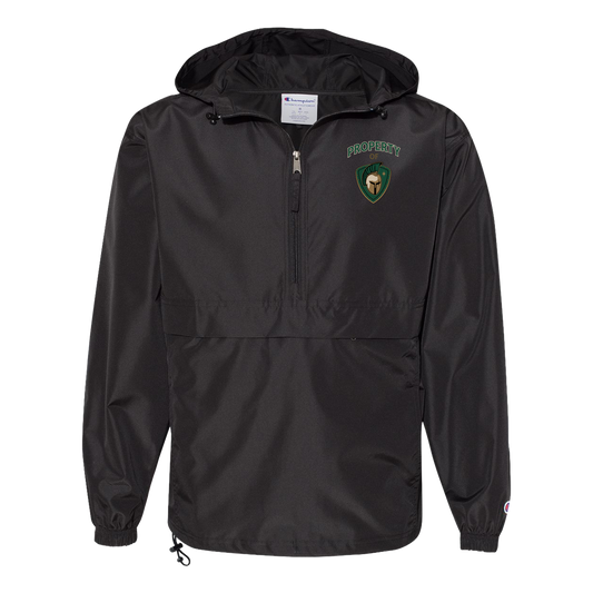 tc-titans-property-of-titans-champion-unisex-packable-anorak-jacket — Black — Front — source sha256 fa09273009e6ed7e20a13b714948b83966611ee61300a25eb125a60fed448b2a — Color position 1