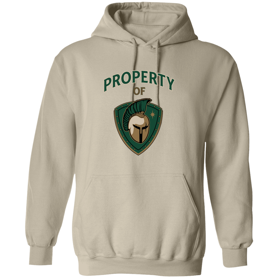 tc-titans-property-of-titans-gildan-pullover-hoodie — Sand — Front — source sha256 fae99fc161f77d813822453eef94c50b435035fe176d6a28936b6073835414c1 — Color position 1