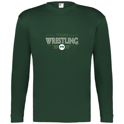 tc-titans-retro-takedown-c2-mens-performance-long-sleeve-tee — Dark Green — Front — source sha256 28943d53e3c5df84f38f3ac4be70fb32187283aa4f63c459bdb3d251aac0355f — Color position 5