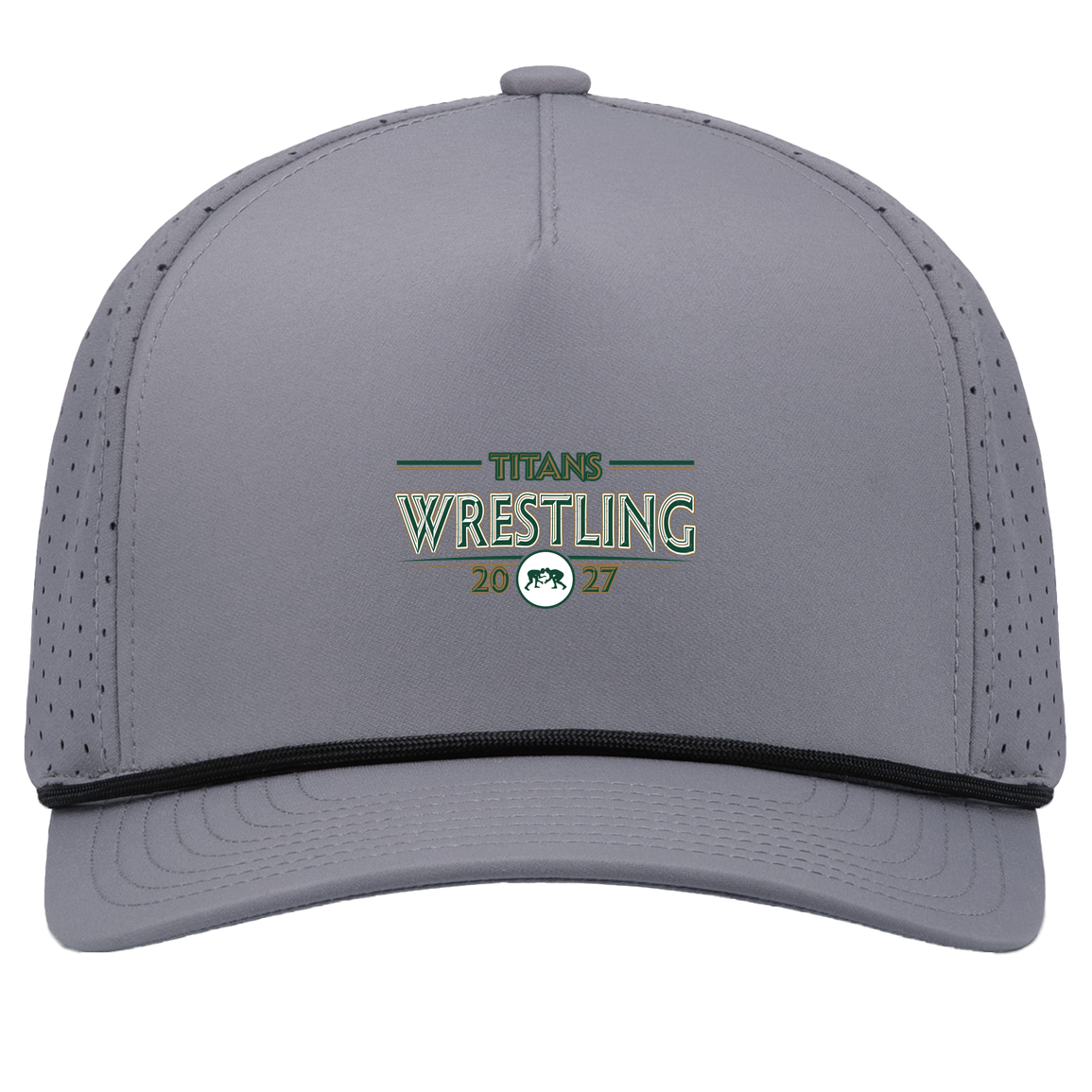 tc-titans-retro-takedown-pacific-headwear-weekender-perforated-snapback-cap — Graphite/Black — Front — source sha256 3239d643f4f8883d6a0f83188eb42efa405d50fff7987a9b8f4ff1dd9a7a7baa — Color position 3