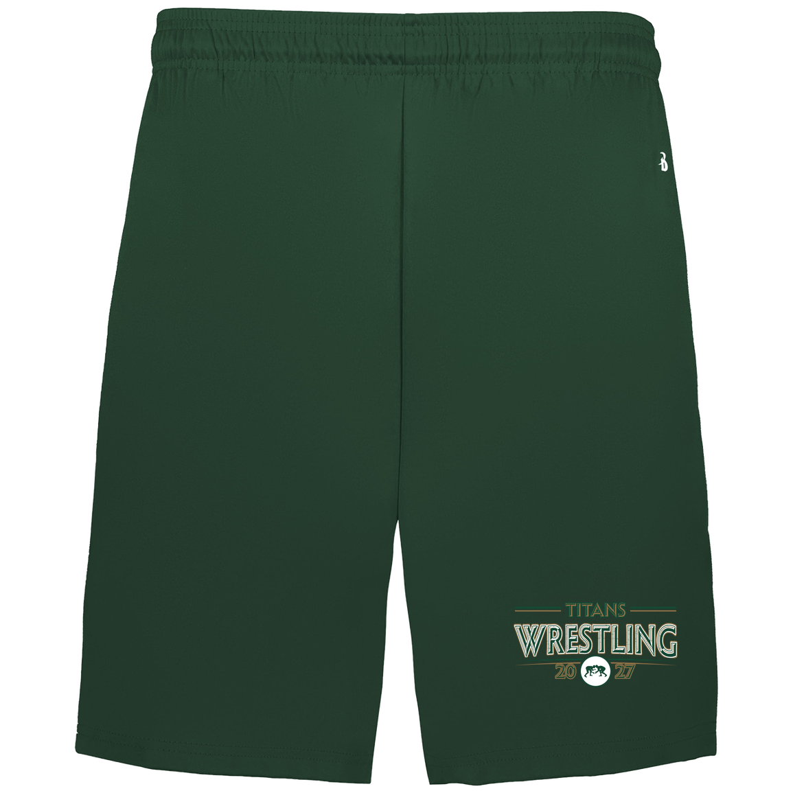 tc-titans-retro-takedown-badger-adult-b-core-7-inch-short-with-pockets — Forest — Front — source sha256 4830426a43a52c01de4dc28b6ebf6b8b75b873dc8cea07ff8581f2a0800375e6 — Color position 4