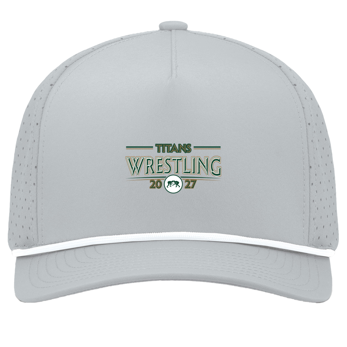tc-titans-retro-takedown-pacific-headwear-weekender-perforated-snapback-cap — Silver/White — Front — source sha256 5b16eed64a8891cedb2c814eac4dba45341e65aaa5c83db38b9c236a6c8e4881 — Color position 5