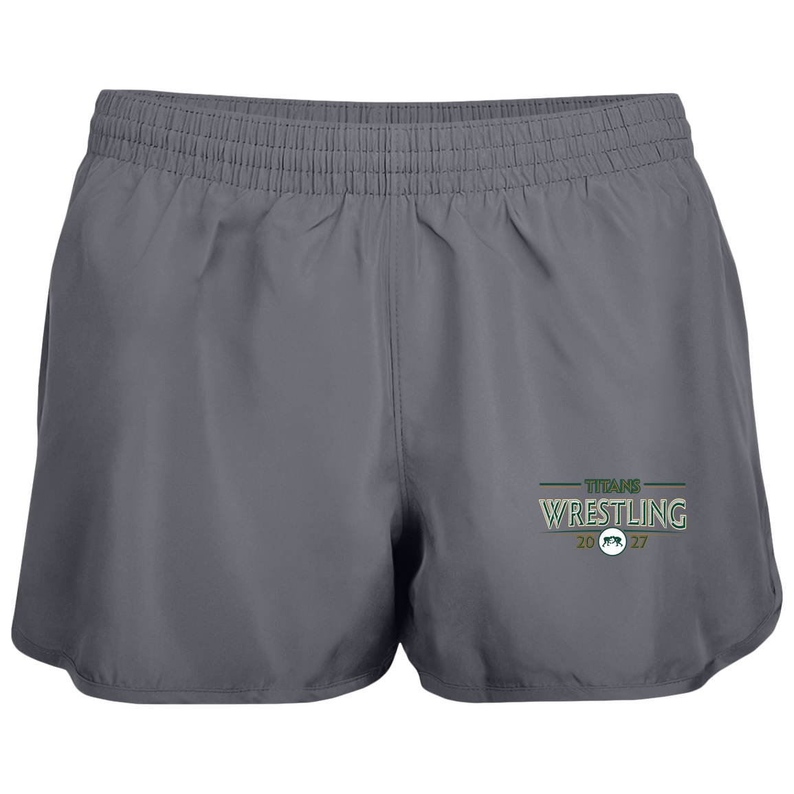 tc-titans-retro-takedown-augusta-ladies-wayfarer-running-shorts — Graphite — Front — source sha256 62ae72f20dc1b881cbe1993d2e1935a9e403120c8b1c7b8f2ad51a155756dbca — Color position 2