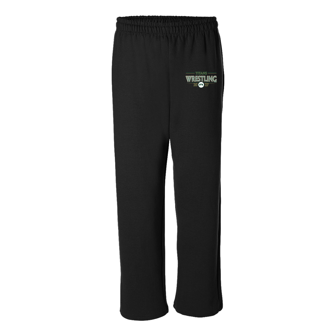 tc-titans-retro-takedown-gildan-adult-heavy-blend-open-bottom-pant — Black — Front — source sha256 6432567fae26dc561c74f55ac79ea9822662eada06a87da8a9f50eaf9e152b93 — Color position 1