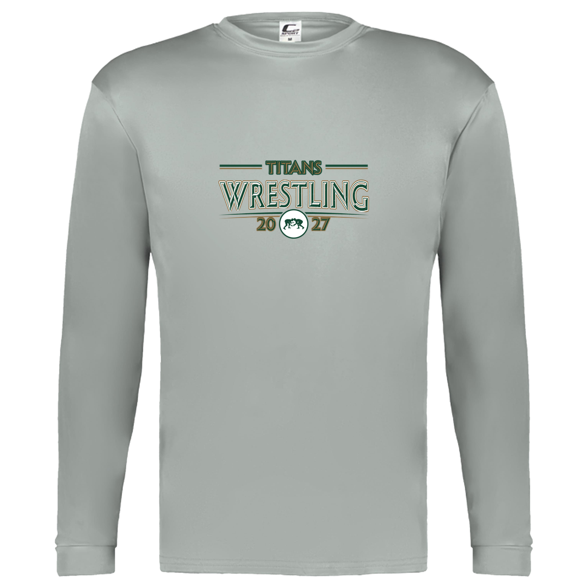 tc-titans-retro-takedown-c2-kids-performance-long-sleeve-tee — Silver — Front — source sha256 6731d396211344a1075ec18125c608bf2718db33cb00d8b7c53d846be992d964 — Color position 3